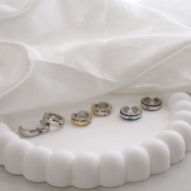 金属アレ対応 プレートエッジイヤーカフ イヤリング 両耳用 sfe-13526