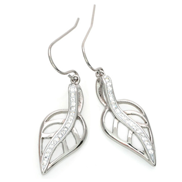 ステンレスピアス フックリーフピアス（両耳用） 金属アレルギー 316L