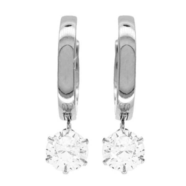 金属アレルギー対応 [EMBELLIR] キュービックジルコニアステンレスピアス tk002