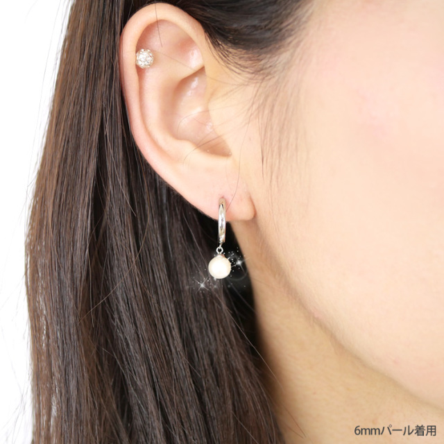 e135パール ピアス レディース 人気 真円 真珠 フープピアス 揺れる e135パール ピアス レディース 人気 真円 真珠 フープピアス 揺れる