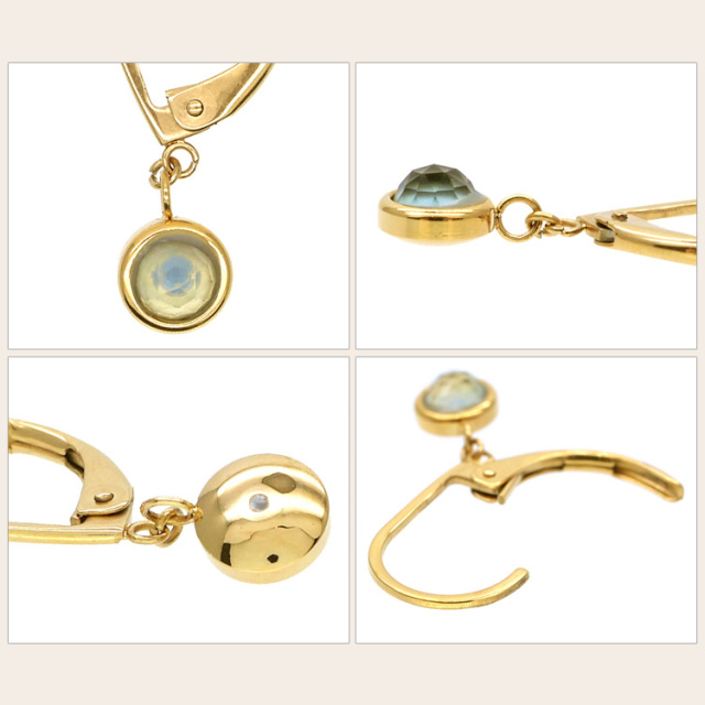 金属アレルギー対応 [EMBELLIR] ステンレスピアス ローズカットの