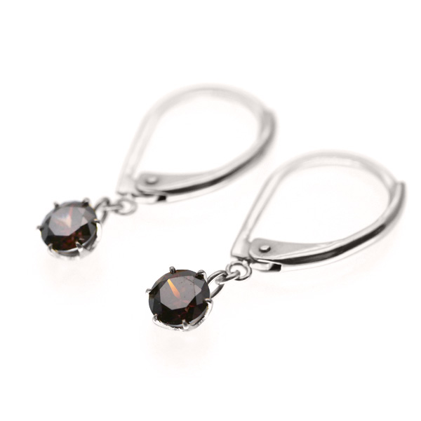 金属アレルギー対応 [EMBELLIR] ステンレスピアス  カラー立爪ジルコニアフックピアス 両耳用 キュービックジルコニア サージカルステンレス　tk075