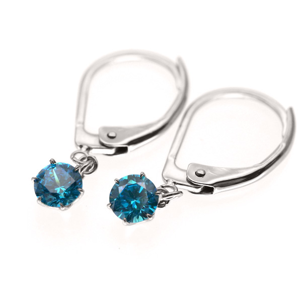 金属アレルギー対応 [EMBELLIR] カラー立爪ジルコニアピアス tk075