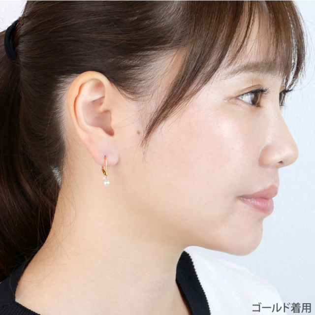 金属アレルギー対応 [EMBELLIR] ステンレスピアス ドロップ