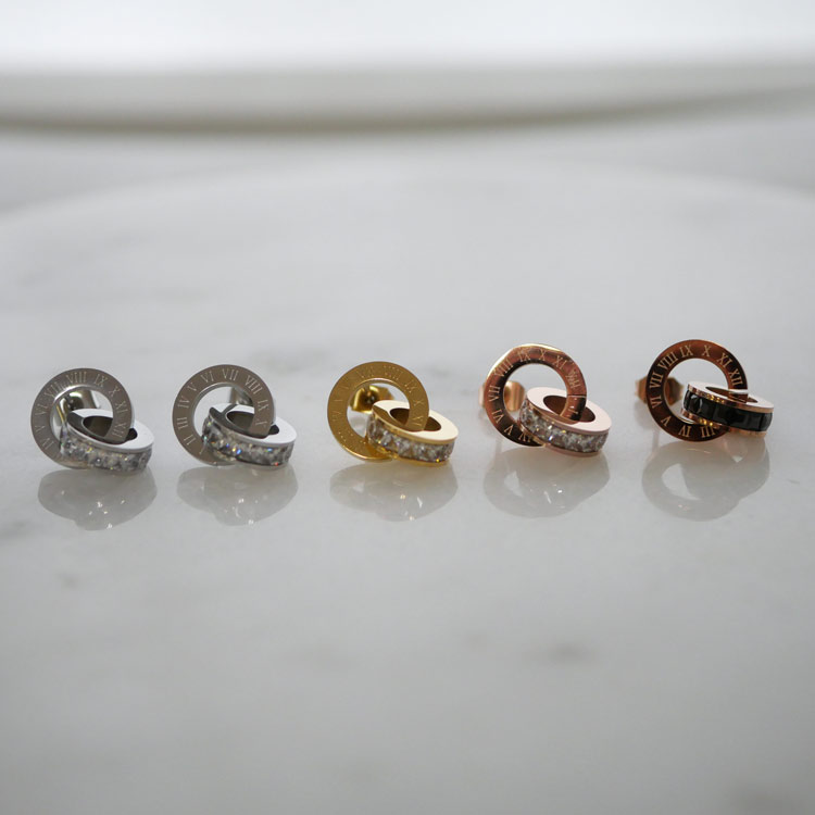 金属アレルギー対応 ダブルリングピアス pi051