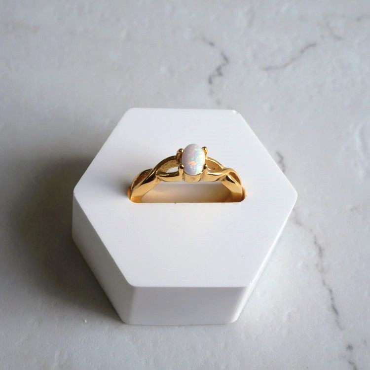 金属アレルギー対応 ステンレスリング オパールトーションリング 指輪 ゆびわ 316L r-m5054