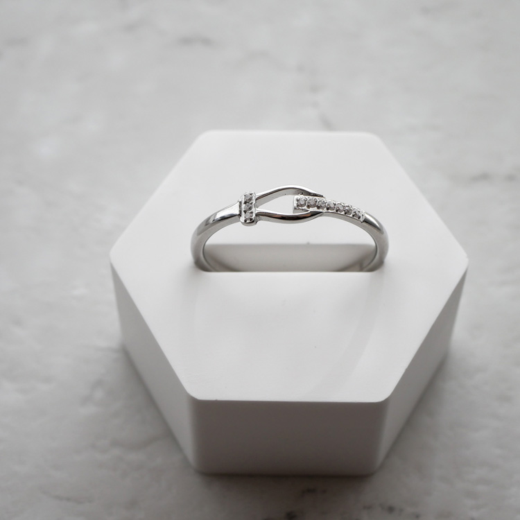 金属アレルギー対応 ステンレスリング クローシェリング シルバーリング 指輪 316L　r-m7759