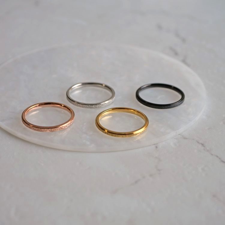 金属アレルギー対応 ステンレスリング シュガーグリッターリング 指輪 ゆびわ 316L rng024