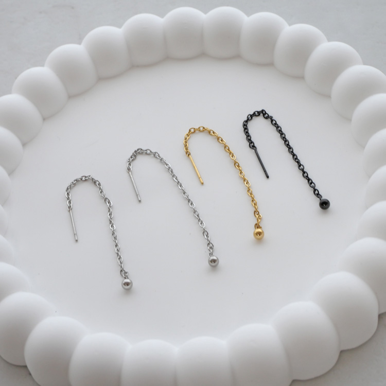 金属アレルギー対応 ステンレスピアス アメリカンピアス 3mmボール＆スティック （両耳用） 金属アレルギー 316L se3368