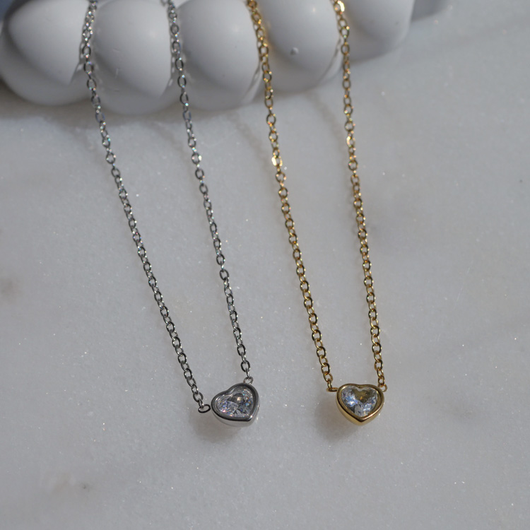 金属アレルギー対応 ハートデザインネックレス snp-1581