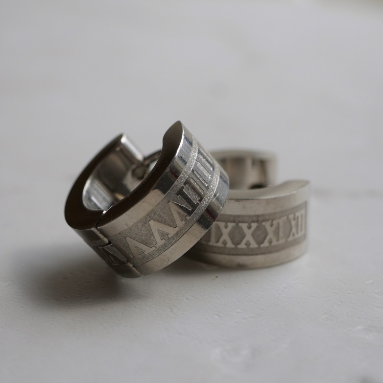 [在庫処分]金属アレルギー対応 アトラスデザインピアス フープピアス つけっぱなし キャッチレス sse-004