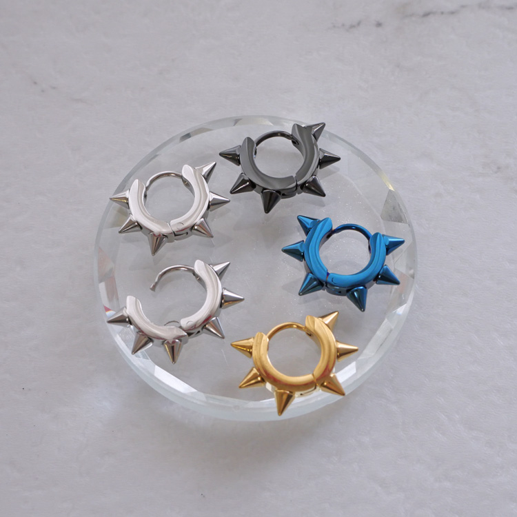 金属アレルギー対応 ハードスタッズピアス フープピアス sse025-026