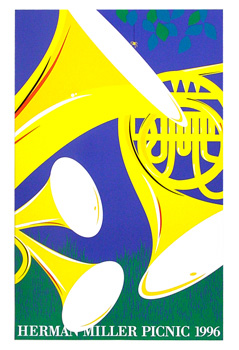 ハーマンミラー サマーピクニック 1996年 Brass Band Herman Miller Picnic Poster 1996 Brass Band