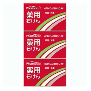 熊野油脂 ファーマアクト　薬用石けん １００ｇ×３個パック