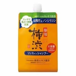 熊野油脂　四季折々 薬用 柿渋 リンスインシャンプー 詰替 大容量１０００ｍｌ