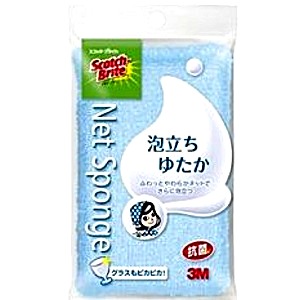 住友スリーエム　スコッチブライト 泡立ちゆたかネットスポンジ ブルー１個入　WNT-77KB