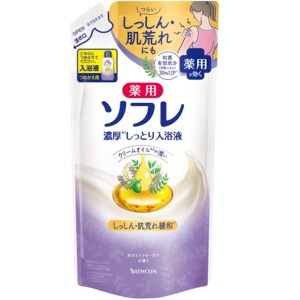 バスクリン 薬用ソフレ　濃厚入浴液　ホワイトフローラルの香り つめかえ用 400ml