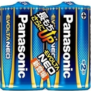 パナソニック  乾電池エボルタネオ単2形2本パック 　1個
