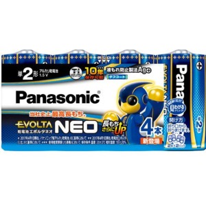 パナソニック　乾電池エボルタネオ単2形4本パック 　1個