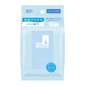 ファイントゥデイ　シーブリーズフェイス＆ボディシート Ｎフレッシュサボン３０枚