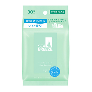 ファイントゥデイ　シーブリーズフェイス＆ボディシート Ｎ　クリアボタニカル３０枚