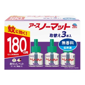 アース製薬アース ノーマット 取替えボトル 180日用 無香料3本入　１個