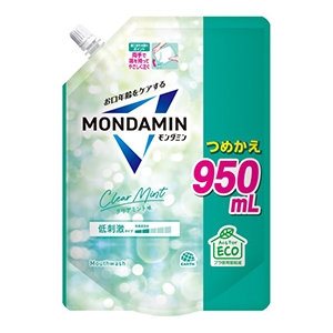 アース製薬　モンダミン クリアミント 低刺激 マウスウォッシュつめかえ　９５０ｍｌ