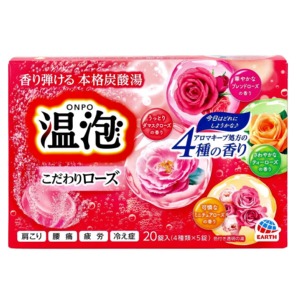 アース製薬　温泡　こだわりローズ　炭酸湯　45g×20錠アソート(4種×5錠）