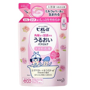 花王　ビオレU　すべすべバスミルク　ミルクローズの香り　詰替　４８０ＭＬ