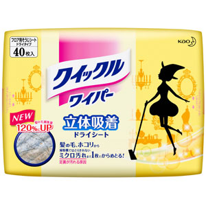 花王　クイックルワイパー　立体吸着ドライシート　40枚入