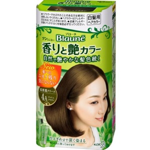 花王　ブローネ 香りと艶カラー クリーム 4A アッシュブラウン  1セット　白髪染め
