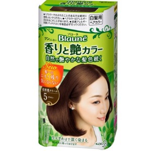 花王　ブローネ 香りと艶カラー クリーム 5 ブラウン 1セット　白髪染め