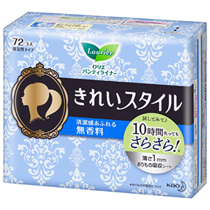 花王　ロリエ　きれいスタイル　無香料　72個入り