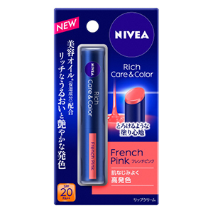 花王　ニベア　リッチケア＆カラー　フレンチピンク　２ｇ