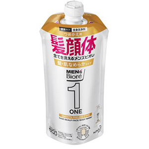 花王　メンズビオレＯＮＥ　オールインワン全身洗浄料髪肌なめらかタイプつめかえ用３４０ｍｌ