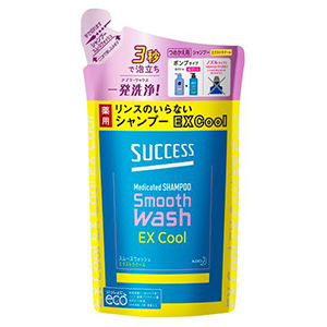 花王  サクセス　リンスのいらない薬用シャンプー　スムースウオッシュエクストラクールつめかえ用320ｍｌ