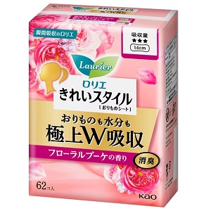 花王　ロリエ きれいスタイル 極上Ｗ吸収 フローラルブーケの香り６２個