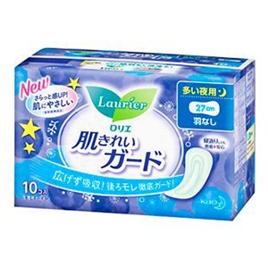花王　ロリエ　肌きれいガード　夜用　羽なし　１０個入