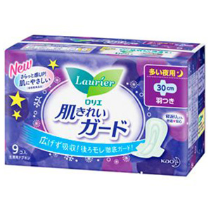 花王　ロリエ　肌きれいガード 夜用羽つき　９個入