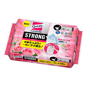 花王　トイレクイックル　ストロング　プレミアムローズの香り　つめかえ用１６枚