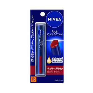 花王　ニベア　リッチケア＆カラーリップ チェリーブラウン２ｇ