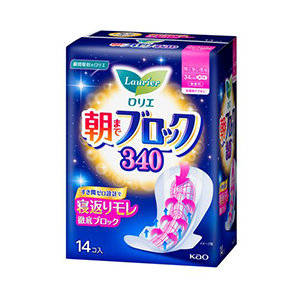 花王　ロリエ　朝までブロック３４０　無香料１４個入