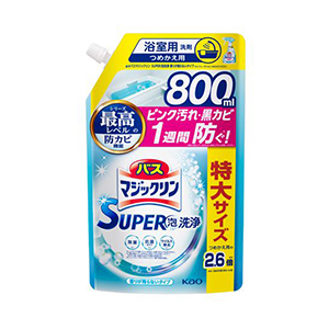 花王　バスマジックリン スーパー泡洗浄 無残香つめかえ８００ｍｌ