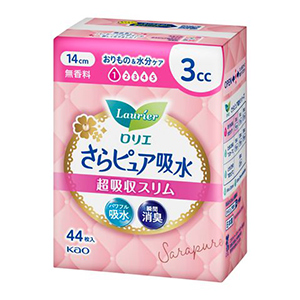 花王　ロリエ　さらピュア吸水 超吸収スリム 3cc 無香料４４枚
