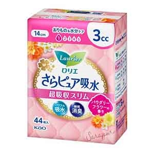 花王　ロリエ　さらピュア吸水 超吸収スリム 3cc パウダリーフラワーの香り 44枚