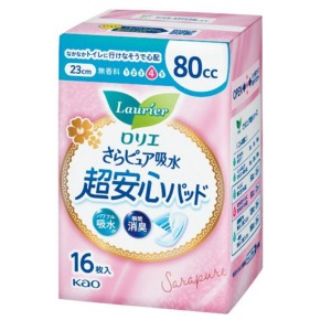 花王　ロリエ　さらピュア吸水超安心パッド 80cc 16枚入