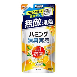 花王　ハミング消臭実感　オレンジ&フラワーの香りつめかえ３８０ｍｌ