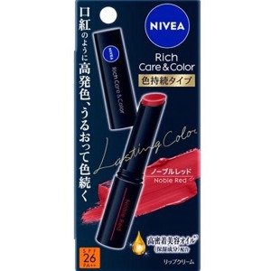 花王　ニベア リッチケア＆カラーリップ 色持続タイプ ノーブルレッド　２ｇ