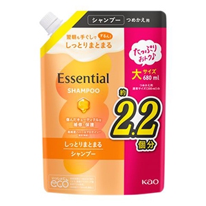 花王　エッセンシャル　しっとりまとまる　シャンプー　つめかえ用　６８０ｍｌ
