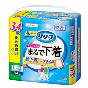 花王　リリーフ　パンツタイプ　まるで下着　２回分　ＬーＬＬ３４枚